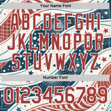 Laden Sie das Bild in den Galerie-Viewer, Custom White Red-Blue American Star Performance T-Shirt