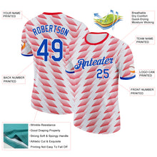 Laden Sie das Bild in den Galerie-Viewer, Custom White Thunder Blue-Red Paraguay Geometric Shape Performance T-Shirt