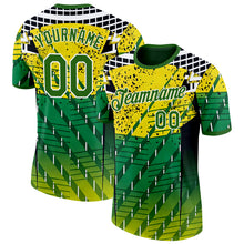 Load image into Gallery viewer, Custom Green Yellow Black-White Australian Performance T-Shirt