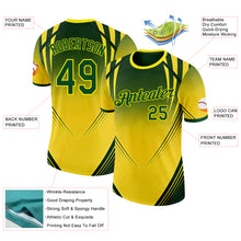 Load image into Gallery viewer, Custom Yellow Green Light Yellow-Black Australian Performance T-Shirt