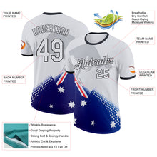 Загрузить изображение в средство просмотра галереи, Custom White Blue Black-Red Australian Flag Kangaroo Performance T-Shirt