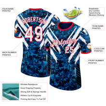 Load image into Gallery viewer, Custom Blue White-Fire Red Slovakia Performance T-Shirt