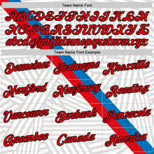 Load image into Gallery viewer, Custom White Fire Red Gray Blue-Black Netherlands Line Performance T-Shirt