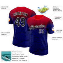 Charger l'image dans la galerie, Custom Blue Black Red-White Netherlands Line Performance T-Shirt