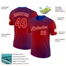 Load image into Gallery viewer, Custom Red Blue-White Netherlands Line Splash Performance T-Shirt