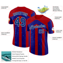 Load image into Gallery viewer, Custom Red US Navy Blue-White Netherlands Line Splash Performance T-Shirt