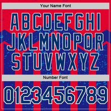 Load image into Gallery viewer, Custom Red US Navy Blue-White Netherlands Line Splash Performance T-Shirt