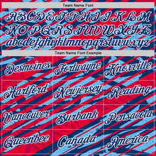 Load image into Gallery viewer, Custom Red US Navy Blue-White Netherlands Line Splash Performance T-Shirt