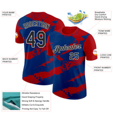 Laden Sie das Bild in den Galerie-Viewer, Custom Red Black Blue-White Netherlands Splash Performance T-Shirt