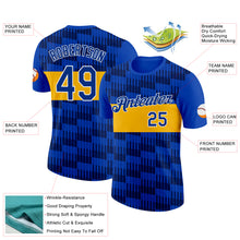 Charger l'image dans la galerie, Custom Blue Royal Gold-White Sweden Line Performance T-Shirt