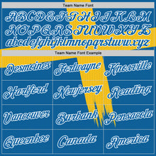 Load image into Gallery viewer, Custom Blue Yellow-White Sweden Dot Performance T-Shirt