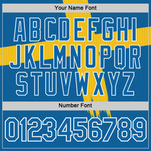 Load image into Gallery viewer, Custom Blue Yellow-White Sweden Dot Performance T-Shirt