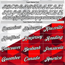 Laden Sie das Bild in den Galerie-Viewer, Custom White Red-Black Poland Geometric Shapes Performance T-Shirt