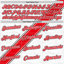 Laden Sie das Bild in den Galerie-Viewer, Custom White Fire Red-Black Canada Line Performance T-Shirt