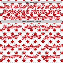 Laden Sie das Bild in den Galerie-Viewer, Custom White Fire Red Canada Maple Leaf Plaid Performance T-Shirt
