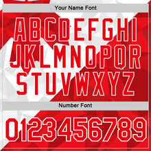 Load image into Gallery viewer, Custom White Fire Red Canada Maple Leaf Geometric Shape Performance T-Shirt