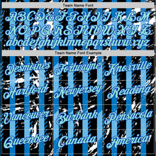 Load image into Gallery viewer, Custom Black Ice Blue-Thunder Blue Italy Stripe Performance T-Shirt