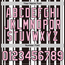 Laden Sie das Bild in den Galerie-Viewer, Custom Black Light Pink-White Italy Stripe Performance T-Shirt