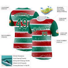 Загрузить изображение в средство просмотра галереи, Custom White Kelly Green-Red Italy Line Performance T-Shirt