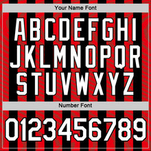 Load image into Gallery viewer, Custom Black White-Red Italy Stripe Performance T-Shirt