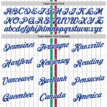 Загрузить изображение в средство просмотра галереи, Custom White Royal Red-Green Italy Stripe Performance T-Shirt