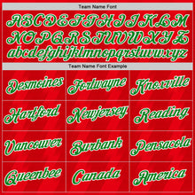 Загрузить изображение в средство просмотра галереи, Custom Red Grass Green-White Wales Line Performance T-Shirt