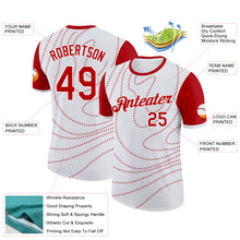 Load image into Gallery viewer, Custom White Red Switzerland Line Performance T-Shirt