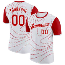 Load image into Gallery viewer, Custom White Red Switzerland Line Performance T-Shirt