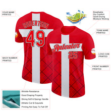 Charger l'image dans la galerie, Custom Fire Red White Switzerland Cross Performance T-Shirt