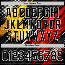 Load image into Gallery viewer, Custom Black Red White-Yellow Belgium Splash Performance T-Shirt