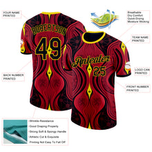 Laden Sie das Bild in den Galerie-Viewer, Custom Red Black-Yellow Belgium Performance T-Shirt