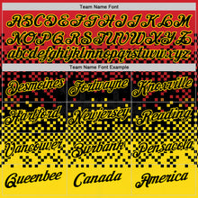 Load image into Gallery viewer, Custom Red Black-Yellow Belgium Mosaic Performance T-Shirt