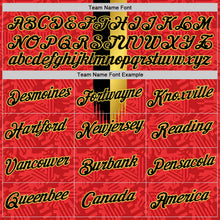 Load image into Gallery viewer, Custom Red Black-Yellow Belgium Performance T-Shirt