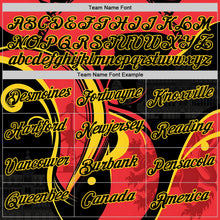 Load image into Gallery viewer, Custom Red Black-Yellow Belgium Abstract Performance T-Shirt