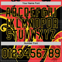 Load image into Gallery viewer, Custom Red Black-Yellow Belgium Abstract Performance T-Shirt