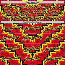 Load image into Gallery viewer, Custom Red Black-Yellow Belgium Mosaic Performance T-Shirt