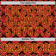 Загрузить изображение в средство просмотра галереи, Custom Red Black-Yellow Belgium Geometric Performance T-Shirt