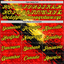 Load image into Gallery viewer, Custom Red Yellow-Black Belgium Splash Performance T-Shirt