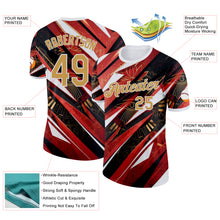 Загрузить изображение в средство просмотра галереи, Custom White Old Gold Red-Black Egypt Eye of Horus Performance T-Shirt