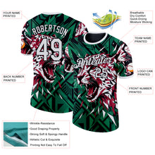 Laden Sie das Bild in den Galerie-Viewer, Custom Green White Black-Red Iran Leopard Performance T-Shirt