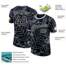 Load image into Gallery viewer, Custom Black White New Zealand Silver Fern Performance T-Shirt