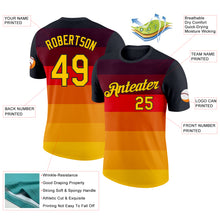 Load image into Gallery viewer, Custom Black Yellow-Red Germany Gradient Stripe Performance T-Shirt