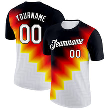 Load image into Gallery viewer, Custom Black White Red-Yellow Germany Gradient Performance T-Shirt