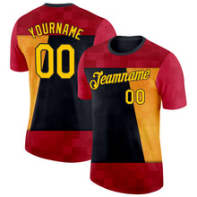 Load image into Gallery viewer, Custom Red Yellow-Black Germany Geometric Performance T-Shirt