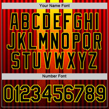 Load image into Gallery viewer, Custom Red Black-Light Yellow Germany Stripe Performance T-Shirt