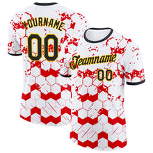 Load image into Gallery viewer, Custom White Black Red-Yellow Germany Abstract Geometric Performance T-Shirt