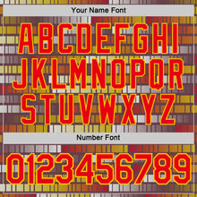 Charger l'image dans la galerie, Custom Brown Fire Red-Yellow Germany Geometric Performance T-Shirt