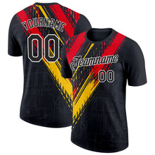 Load image into Gallery viewer, Custom Black Red Yellow-White Germany Splash Performance T-Shirt