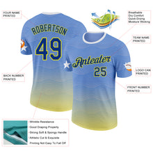 Загрузить изображение в средство просмотра галереи, Custom Blue Royal Light Yellow-White Curacao Wave Performance T-Shirt