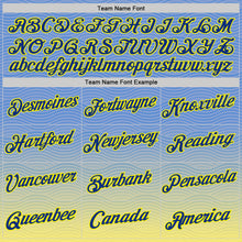 Загрузить изображение в средство просмотра галереи, Custom Blue Royal Light Yellow-White Curacao Wave Performance T-Shirt